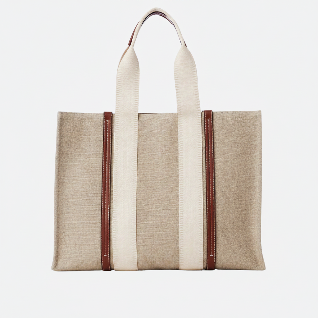 WOODY TOTE BAG AUS LEINEN