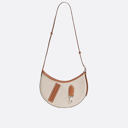 KLEINE SATTELTASCHE AUS STOFF UND LEDER VON