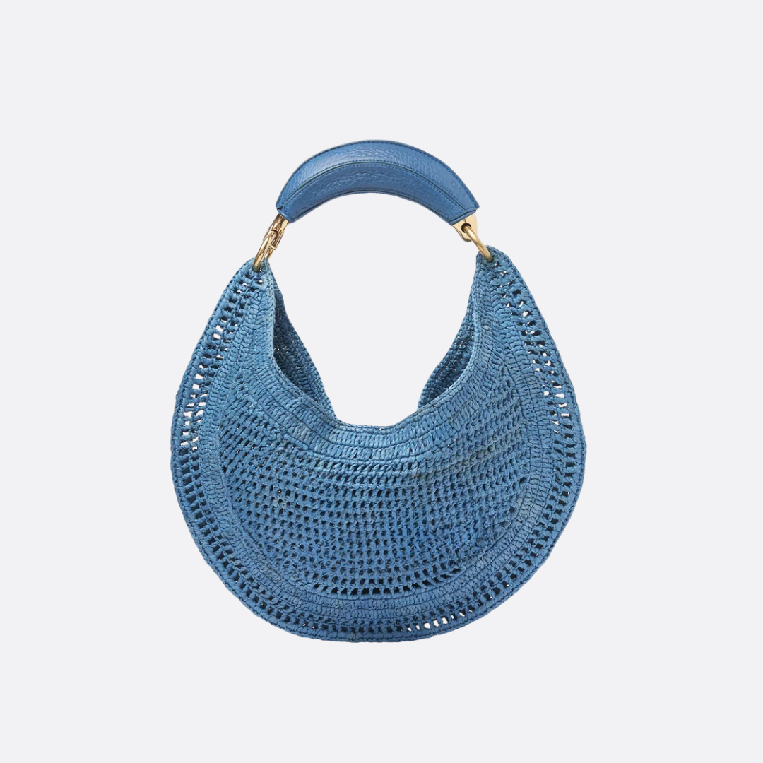 SOMMER-BANANENTASCHE AUS RAFFIA-BAST