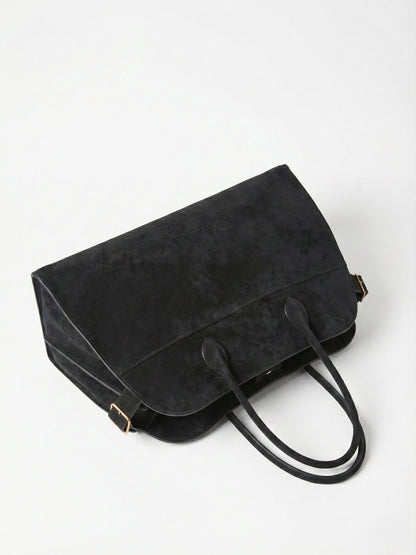Henna | Suede Large Shopper Tote Bag