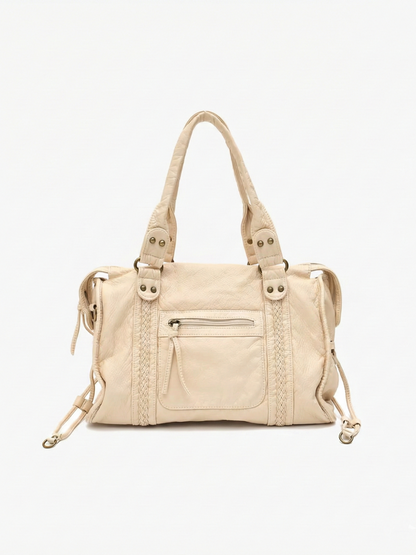 Arabell | Vintage Faux Leather Structured Tote Bag