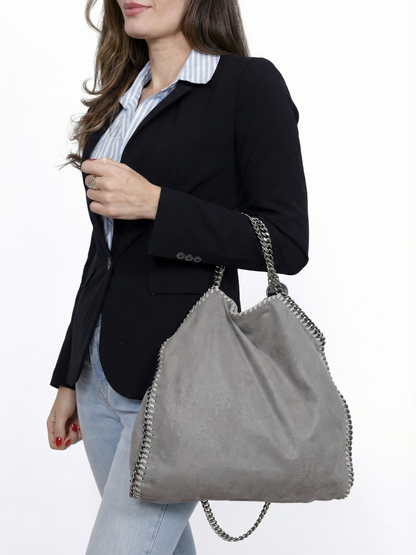 Skyla | Chain Strap Soft Faux Leather Tote Bag