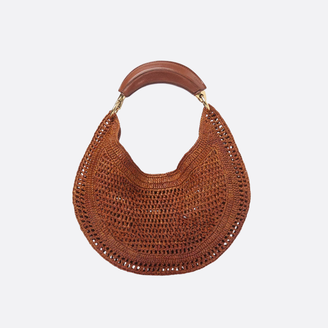 SOMMER-BANANENTASCHE AUS RAFFIA-BAST