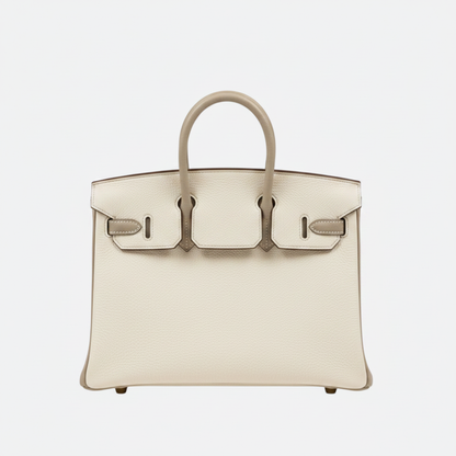 BIRKIN 25 HSS TASCHE IN CRAIE / GRIS TOURTERELLE AUS TOGO LEDER