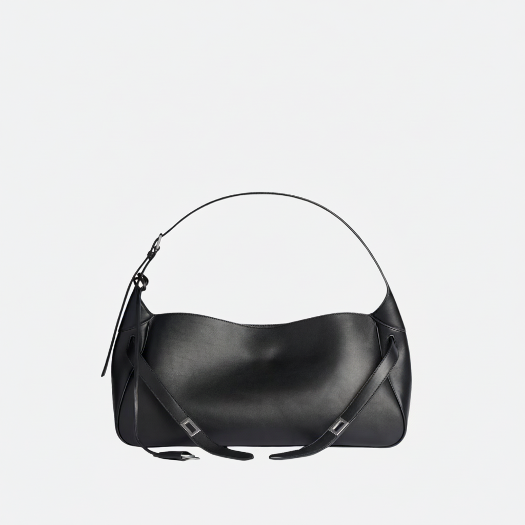 BEL AIR MEDIUM SCHULTERTASCHE AUS SCHWARZEM KALBSLEDER