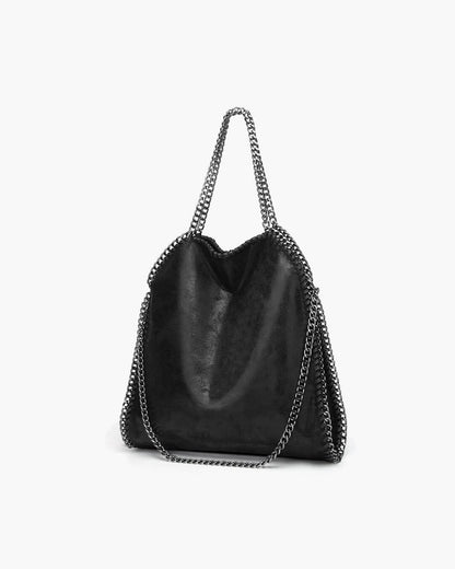Skyla | Chain Strap Soft Faux Leather Tote Bag