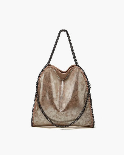 Skyla | Chain Strap Soft Faux Leather Tote Bag