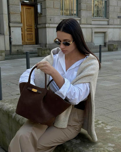 Ava | Suede Handle Bag